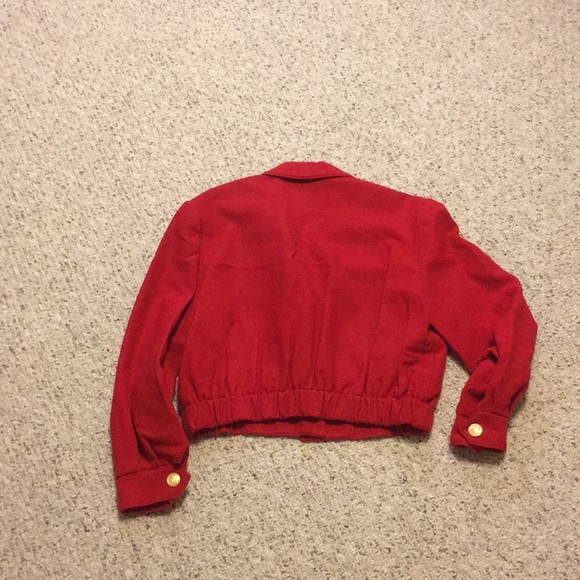 DELETED Vintage 1980’s red wool crop jacket - Picture 6 of 8